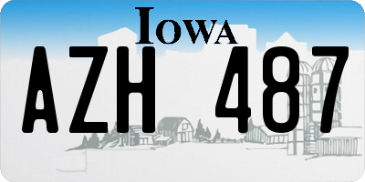 IA license plate AZH487
