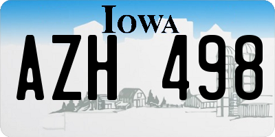 IA license plate AZH498