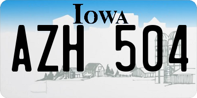 IA license plate AZH504