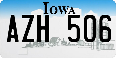 IA license plate AZH506