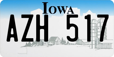 IA license plate AZH517