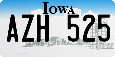 IA license plate AZH525
