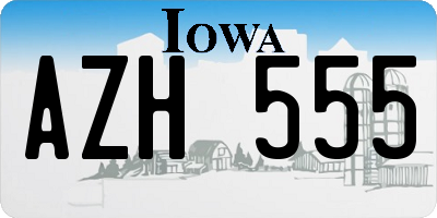 IA license plate AZH555