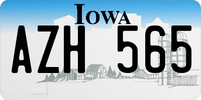 IA license plate AZH565