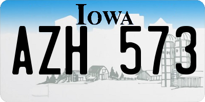IA license plate AZH573