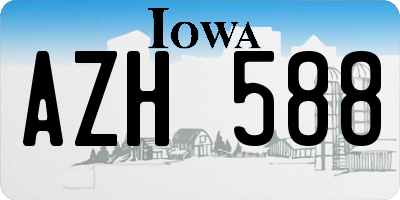IA license plate AZH588