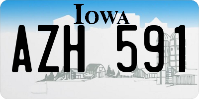 IA license plate AZH591