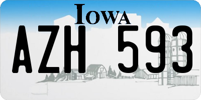 IA license plate AZH593