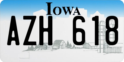 IA license plate AZH618