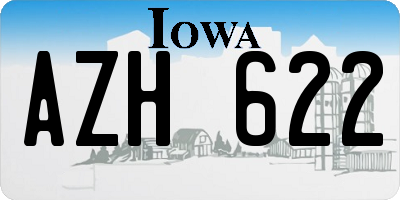 IA license plate AZH622