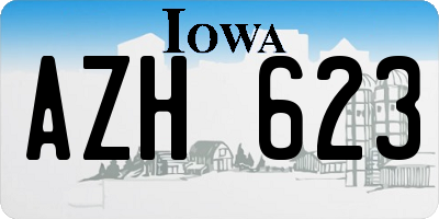IA license plate AZH623