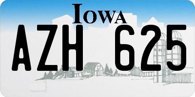 IA license plate AZH625