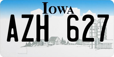 IA license plate AZH627