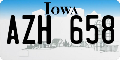 IA license plate AZH658