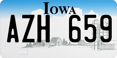 IA license plate AZH659