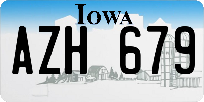 IA license plate AZH679