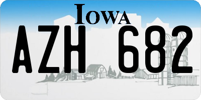 IA license plate AZH682