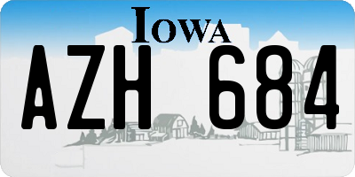 IA license plate AZH684