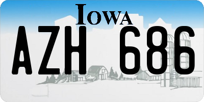 IA license plate AZH686