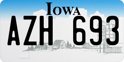 IA license plate AZH693