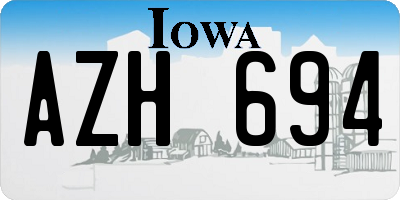 IA license plate AZH694