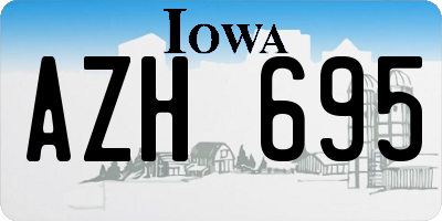 IA license plate AZH695