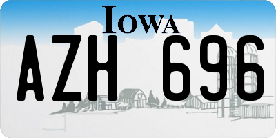 IA license plate AZH696