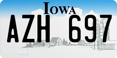 IA license plate AZH697