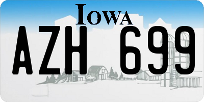 IA license plate AZH699