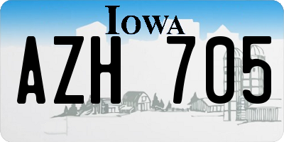 IA license plate AZH705