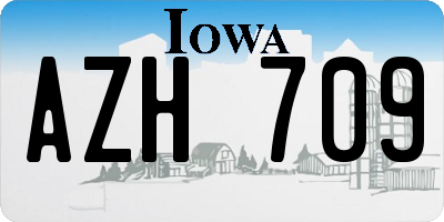 IA license plate AZH709