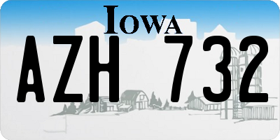 IA license plate AZH732