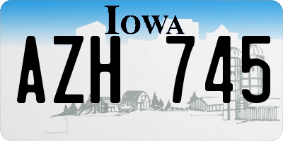 IA license plate AZH745
