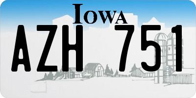 IA license plate AZH751