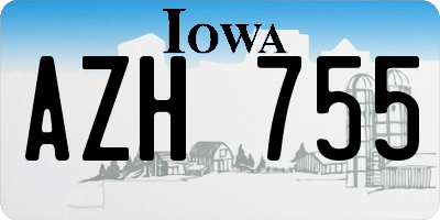 IA license plate AZH755