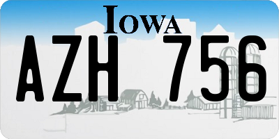 IA license plate AZH756