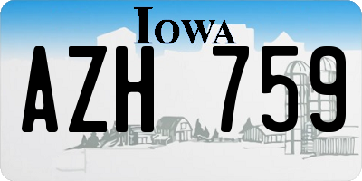 IA license plate AZH759