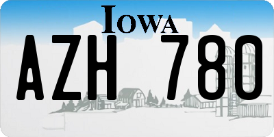 IA license plate AZH780