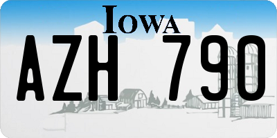 IA license plate AZH790