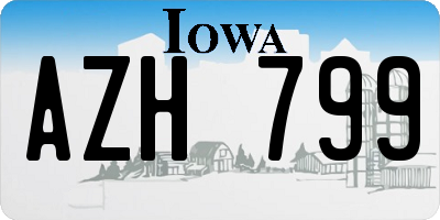IA license plate AZH799