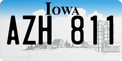 IA license plate AZH811
