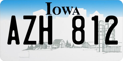 IA license plate AZH812