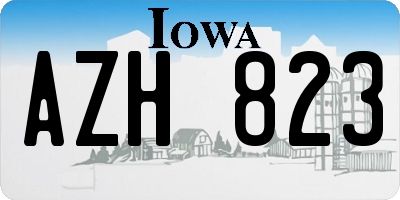 IA license plate AZH823