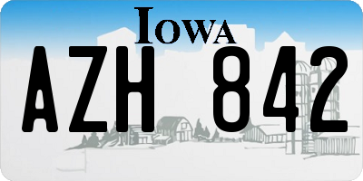 IA license plate AZH842
