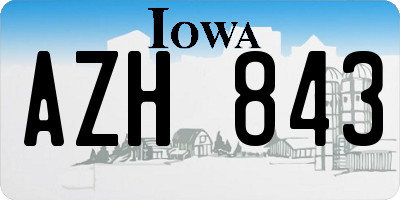 IA license plate AZH843