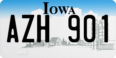 IA license plate AZH901