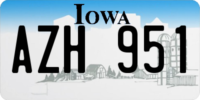 IA license plate AZH951