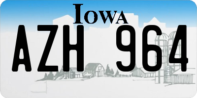 IA license plate AZH964