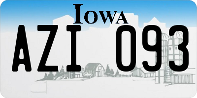 IA license plate AZI093