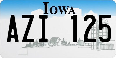 IA license plate AZI125